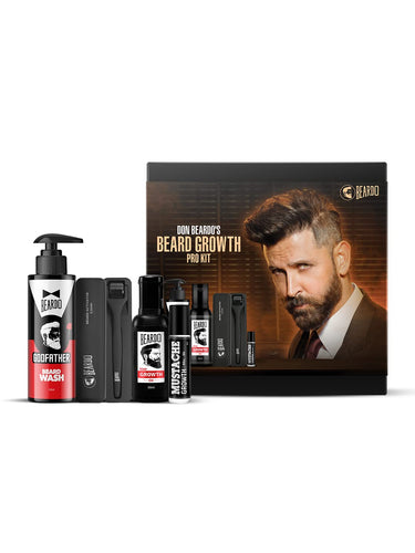 BEARDO Don's  Beard Growth Pro Kit for Men| Complete Beard Growth & Grooming Kit | Ideal Gift Set for Men's  | Gift for Brother | Gift for Husband | Beard Care Starter Kit | Valentines day gift for husband | Gift for boyfriend | Gift for Men